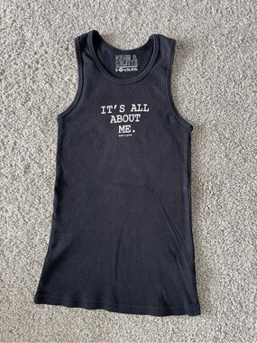 Black Ribbed Tank Top – It's All About Me